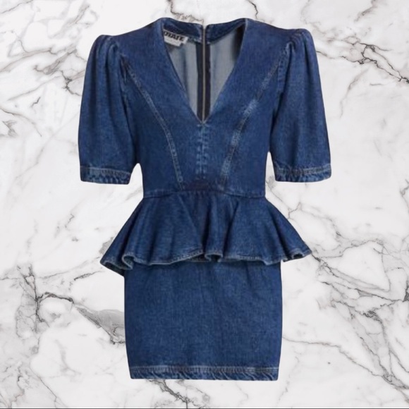 ROTATE Birger Christensen mindy denim mini dress